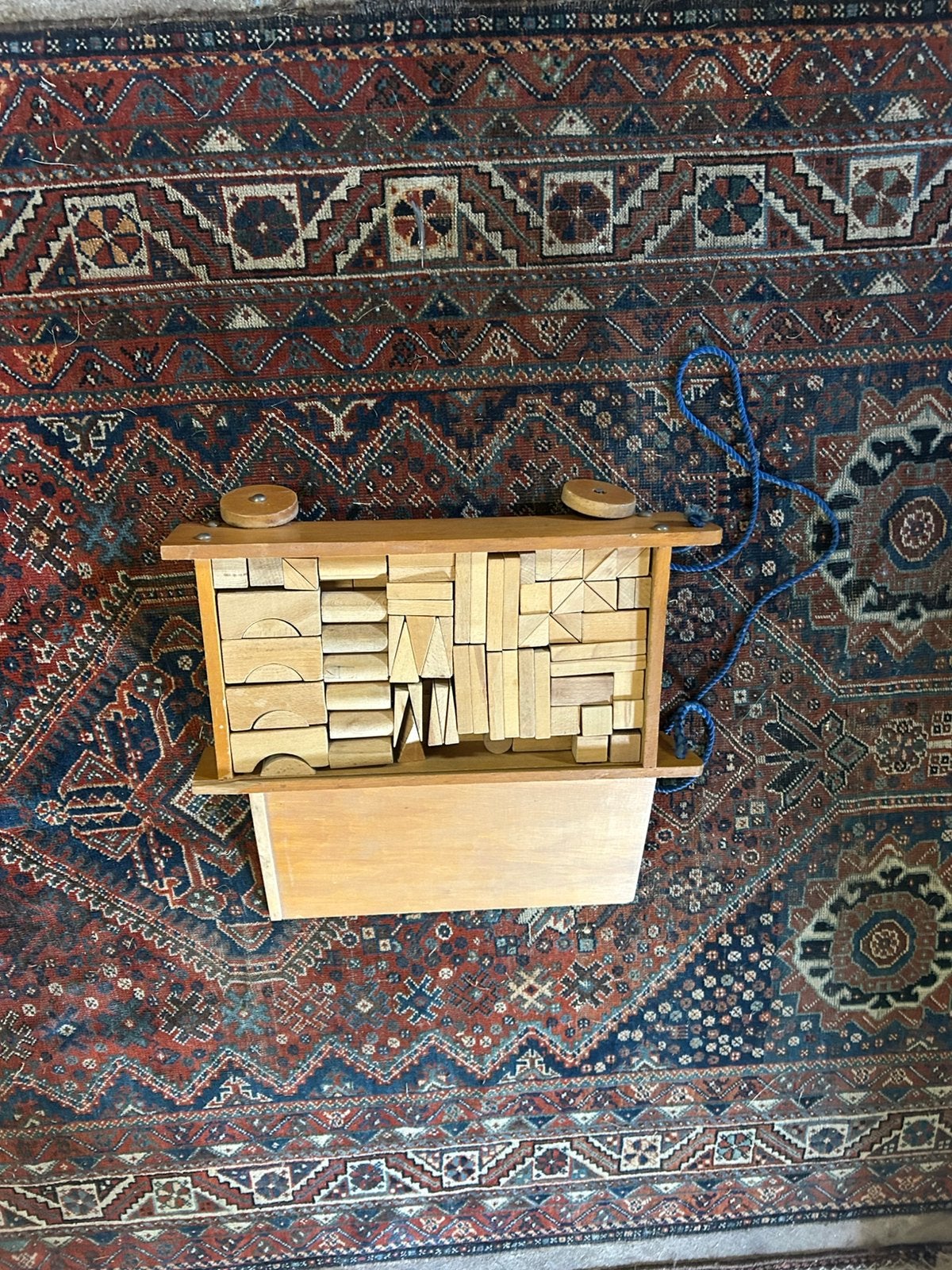 Vintage blokkenwagen, Kinderen en Baby's, Ophalen of Verzenden, Gebruikt