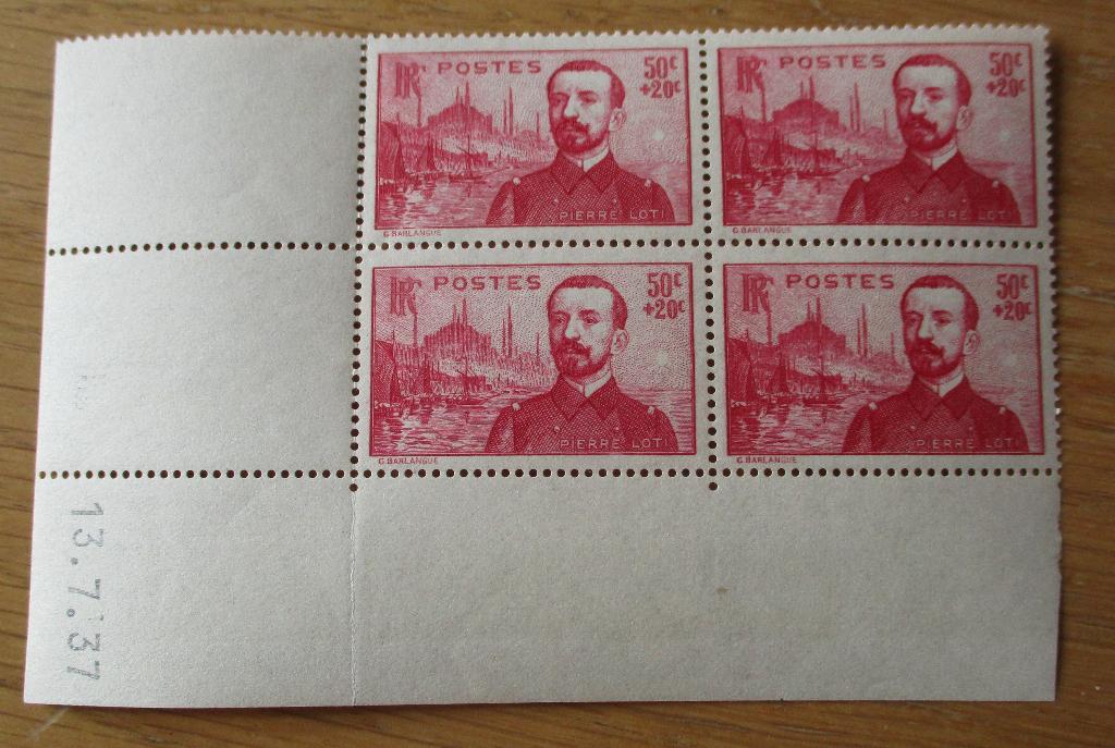 Frankrijk Reiziger en schrijver Pierre Loti, Coin Daté, 1937, Verzenden, Postfris