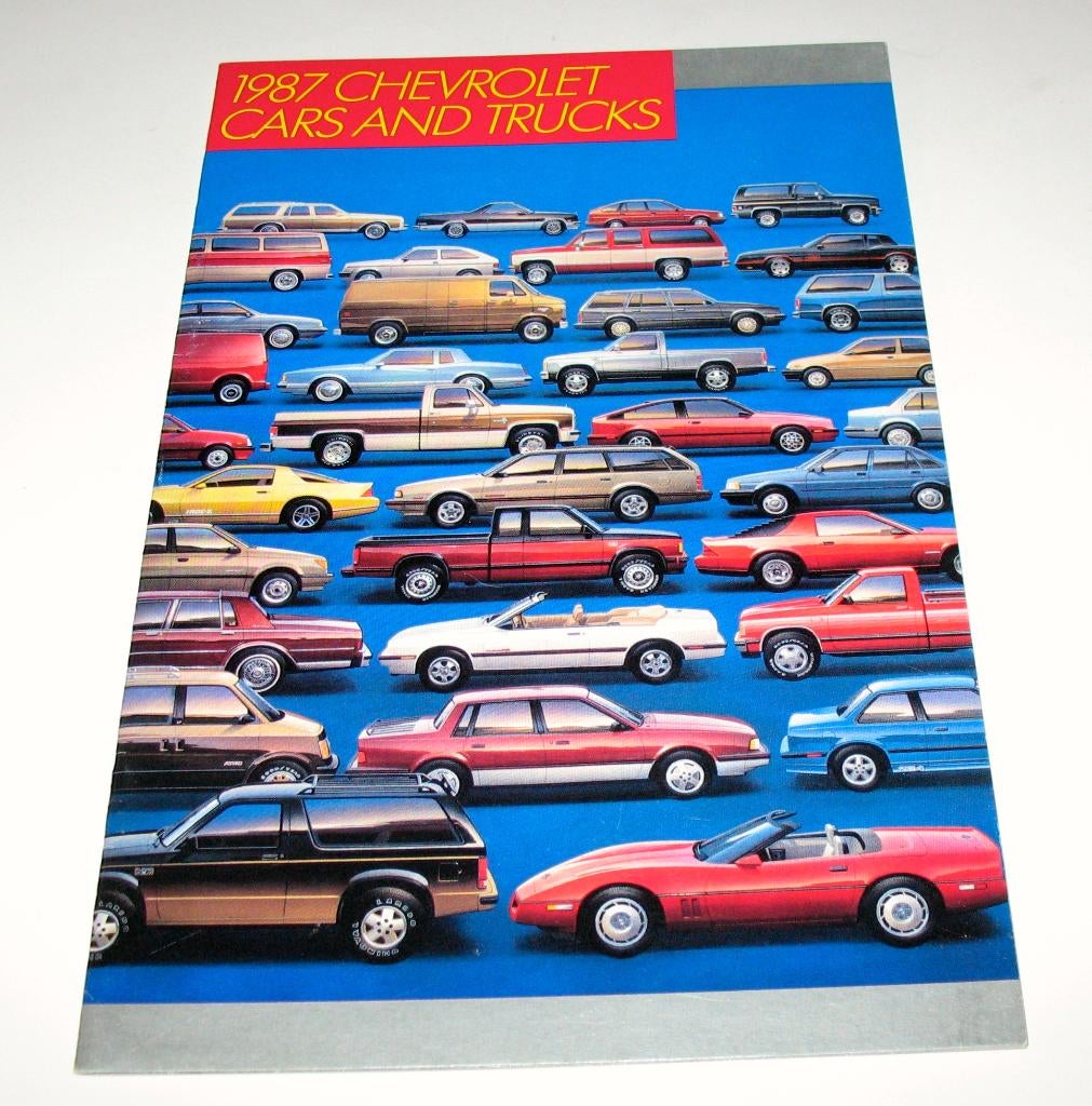 Autofolder GM 1987 Chevrolet Cars and trucks ZGAN, Ophalen of Verzenden, Zo goed als nieuw, Chevrolet