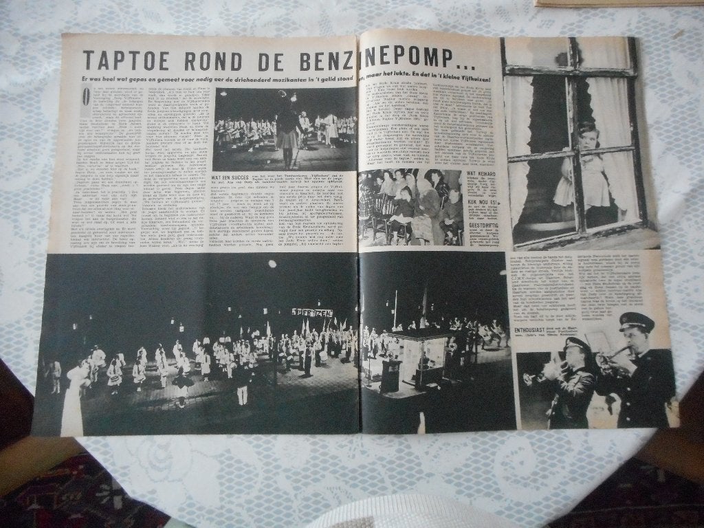 Vijfhuizen. Taptoe rond de benzinepomp. 1961., Ophalen of Verzenden, 1960 tot 1980, Nederland, Knipsel(s)