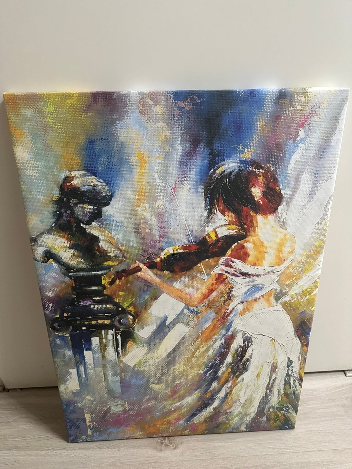Canvas violiste, Ophalen