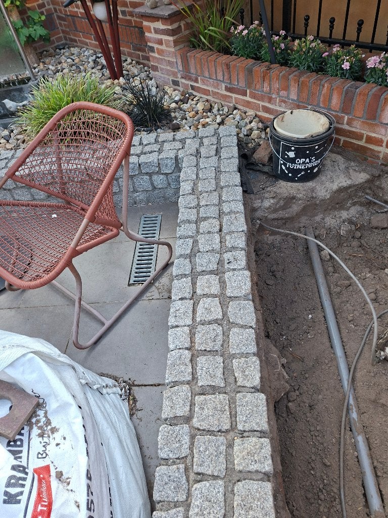 Portugees graniet blokjes, Tuin en Terras, Ophalen, Gebruikt, Klinkers, 5 tot 10 m²