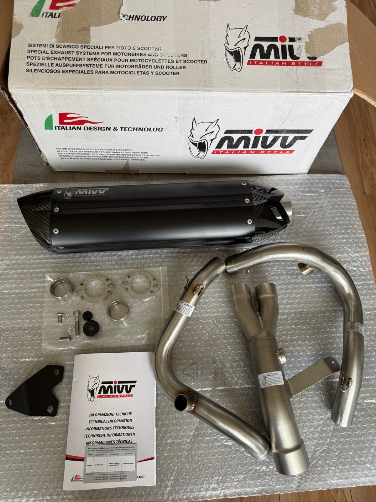MIVV uitlaat kawasaki ER-6N / ER-6F, Ophalen of Verzenden, Gebruikt