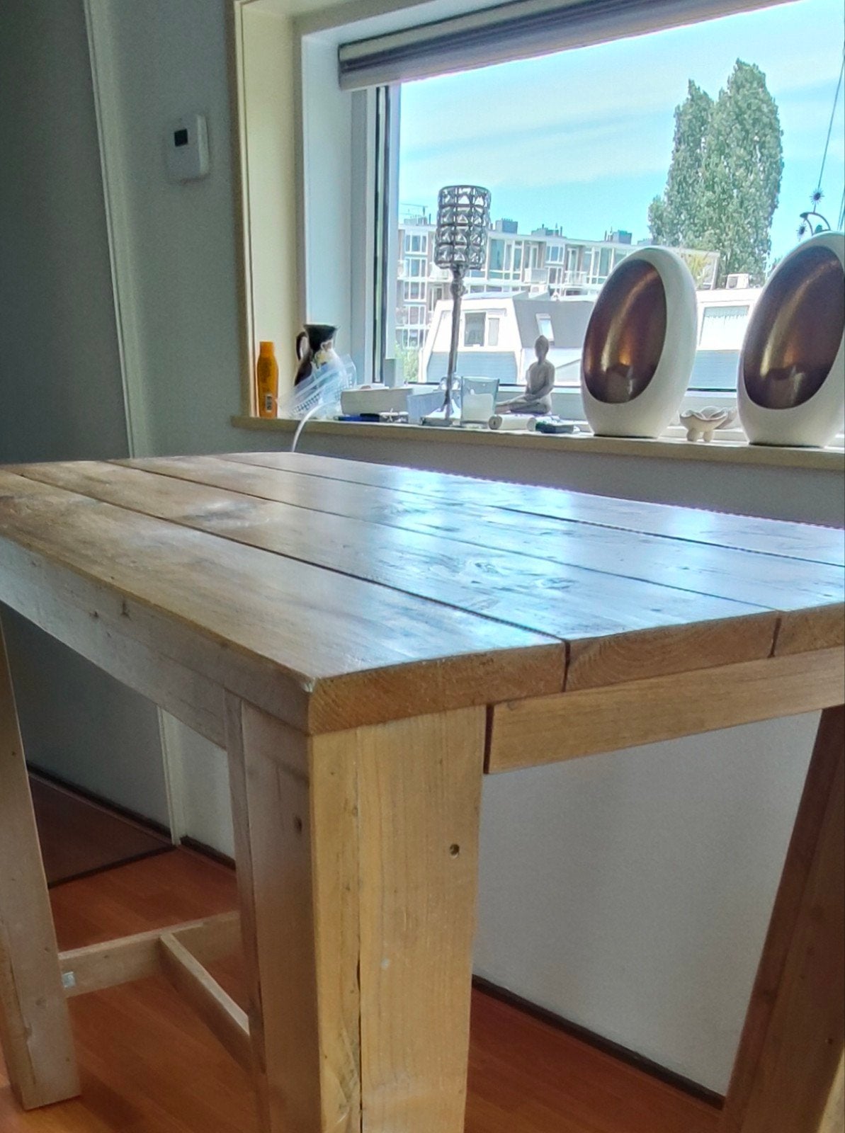 Bartafel van steigerhout, Ophalen, Gebruikt, 100 tot 150 cm, 50 tot 100 cm