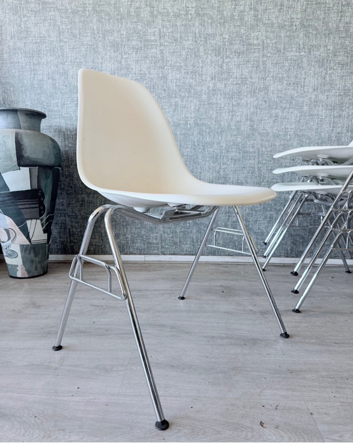 8 Vitra Eames Plastic Side Chair RE DSS, Charles & Ray Eames, Gebruikt, -, Wit, Ophalen