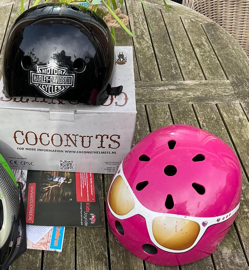Fietshelm kind Harley Davidson Solex Coconuts maat M, Ophalen, Coconut, Gebruikt, M