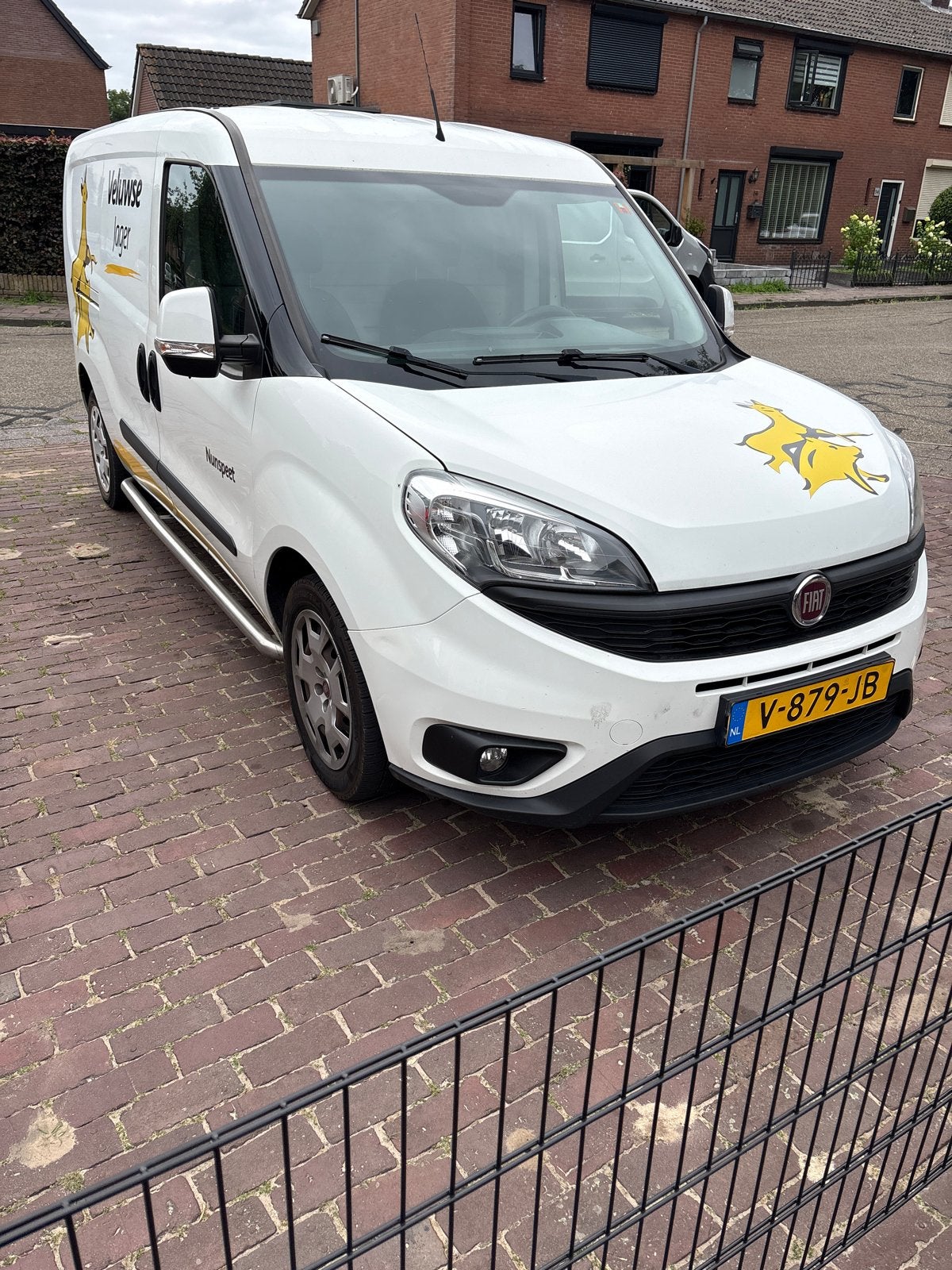 Fiat Doblo 1.2D 70KW 2017, Auto's, Stof, Zwart, Wit, Origineel Nederlands
