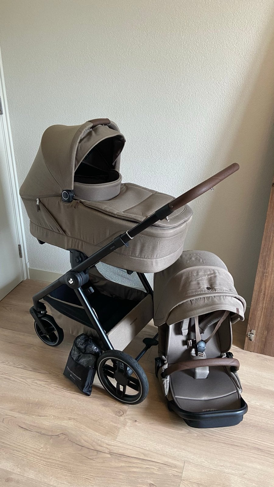 Maxi Cosi Kinderwagen Set Oxford Plus Twillic Truffle, Ophalen, Zo goed als nieuw, Combiwagen, Met reiswieg