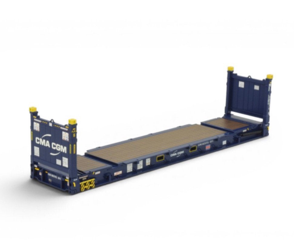 TEKNO 40 ft Flatrack TB CMA - CGM LADING, Hobby en Vrije tijd, Modelauto's | 1:50, Nieuw, Bus of Vrachtwagen, Tekno, Ophalen of Verzenden