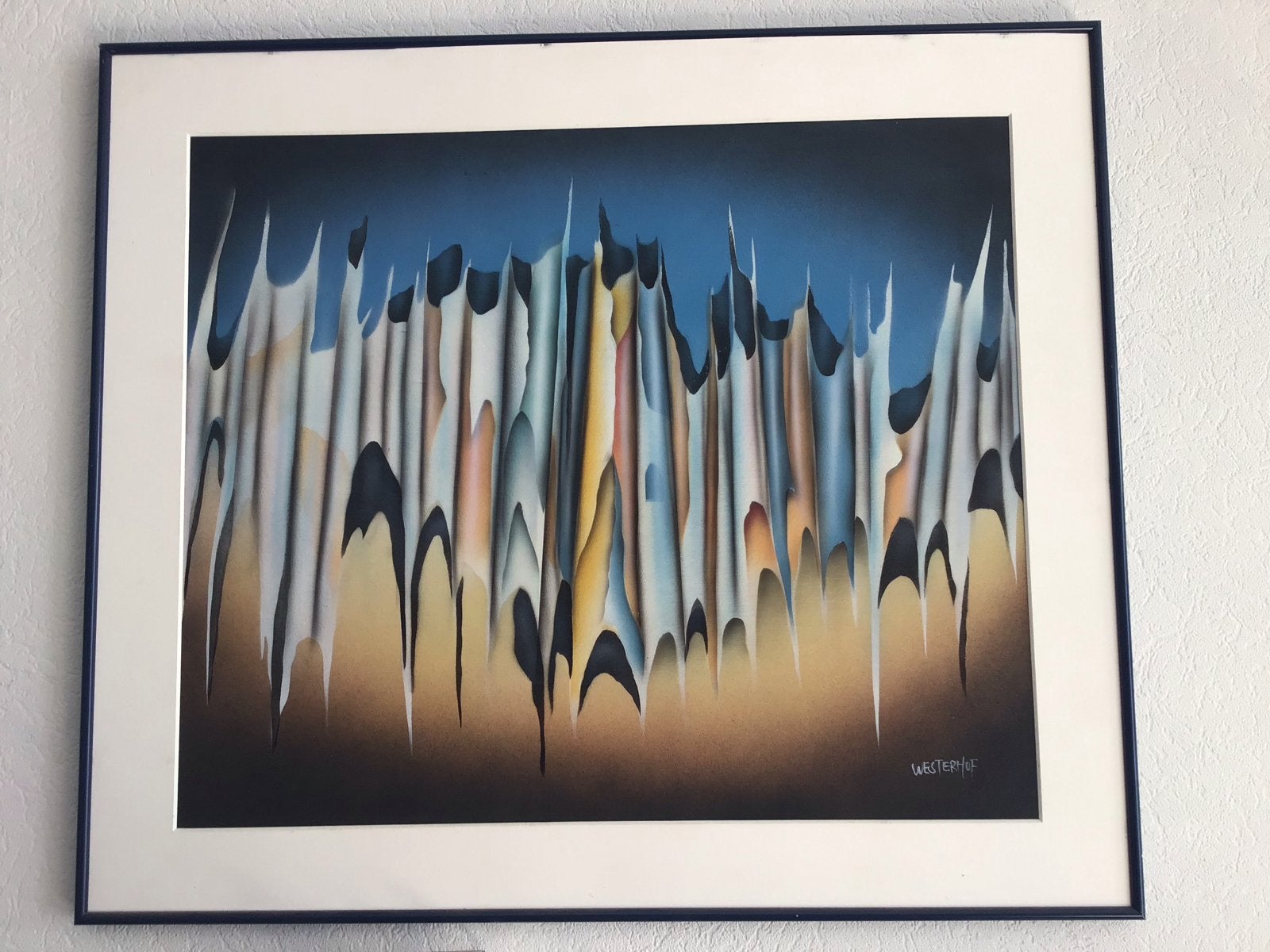 Modern Surrealistisch Schilderij Airbrush op Doek) Westerhof, Antiek en Kunst, Ophalen of Verzenden