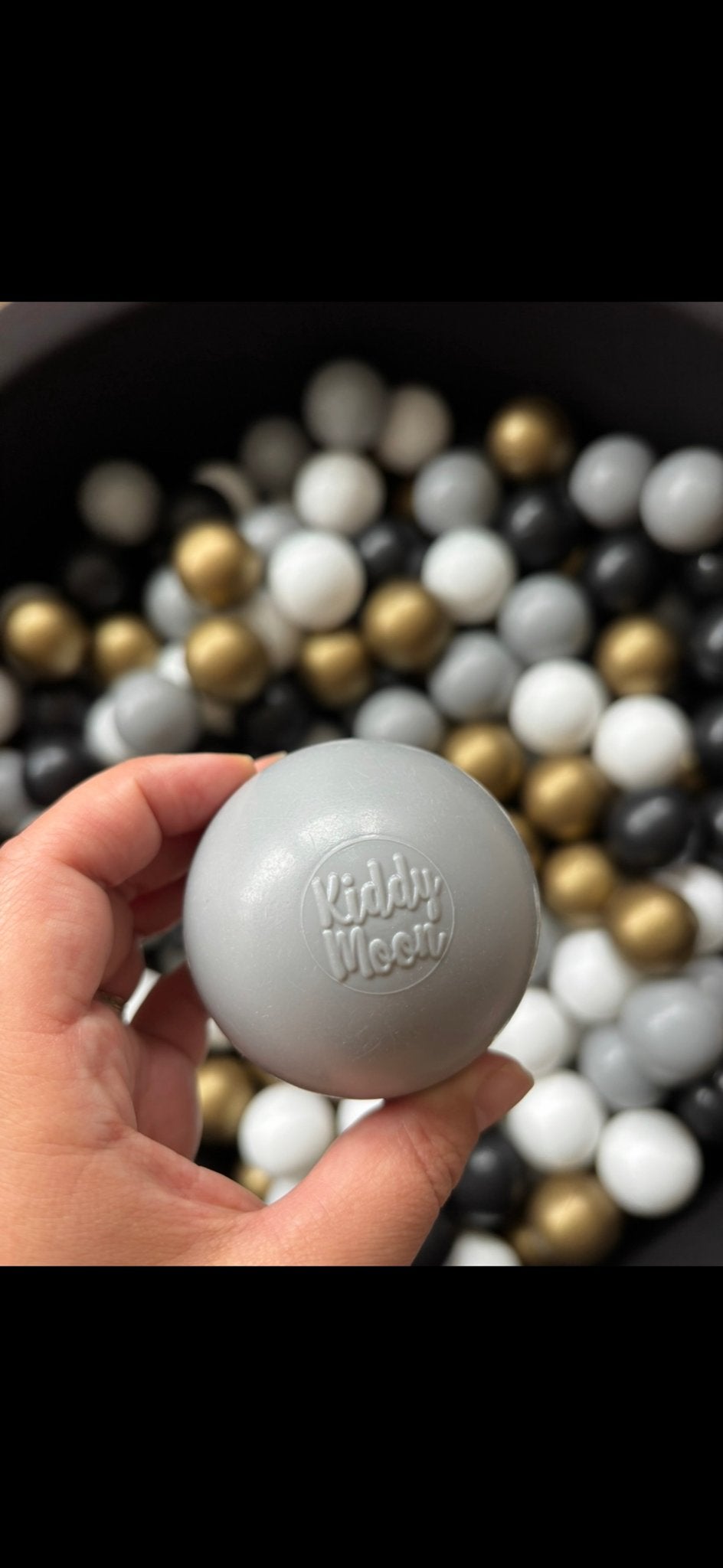 Kiddy Moon Ballenbak met ballen (zwart, wit, grijs, goud), Ophalen, Zo goed als nieuw, Overige typen
