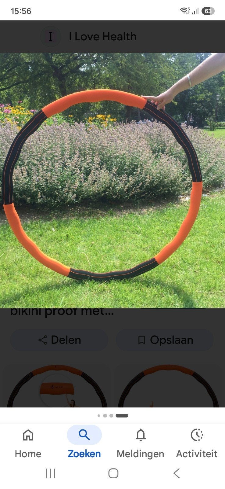 Bodyhoop Fitness Hoelahoep - Zo goed als nieuw, Sport en Fitness, Ophalen, Met gewicht, Zo goed als nieuw, Fitness hoelahoep
