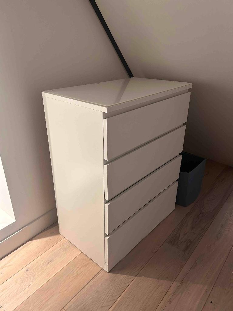 MALM Ladekast met 4 lades, Ophalen, Overige materialen, Gebruikt, 100 tot 150 cm
