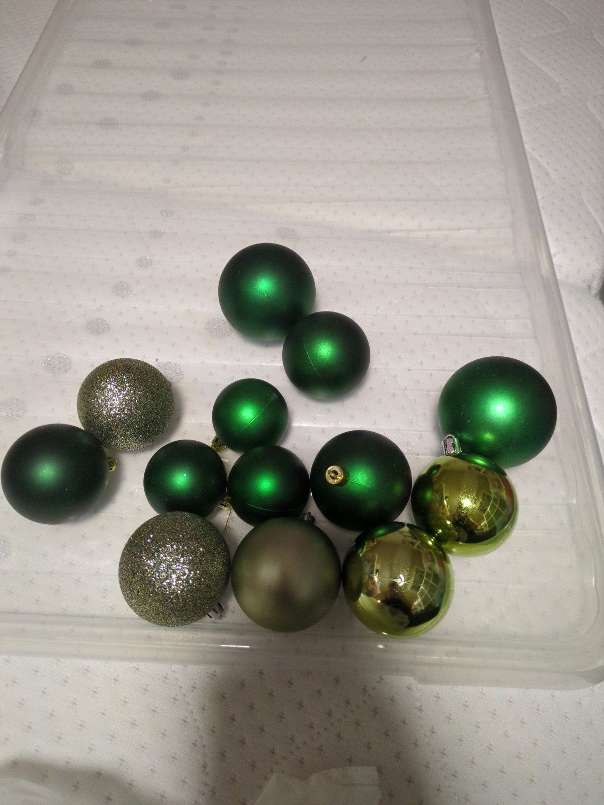 groene kunststof kerstballen, Ophalen of Verzenden