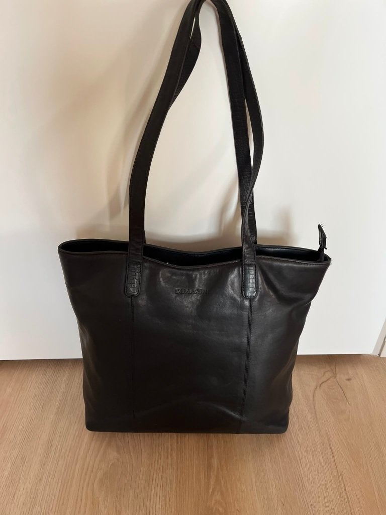 Dimagini leren laptop tas 14", Computers en Software, Laptoptassen, Gebruikt, Ophalen of Verzenden, Gevoerd laptopvak, 14 inch