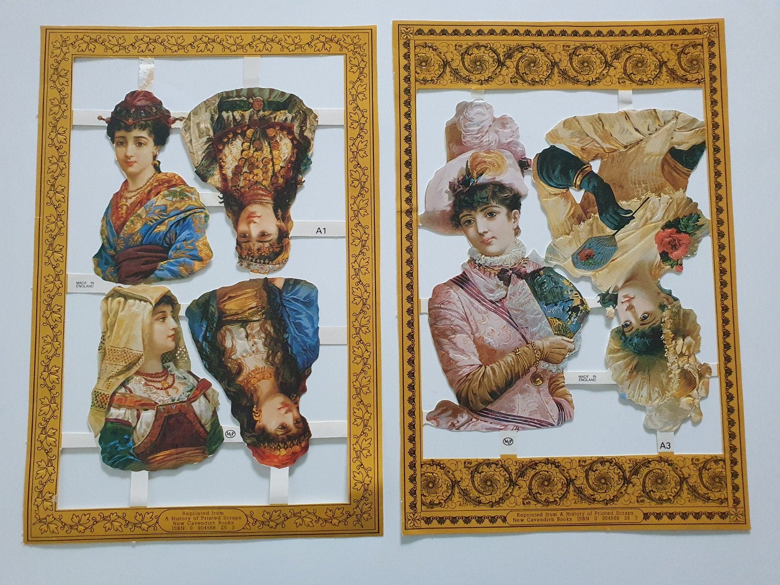 2 vellen poëzieplaatjes - Vintage stijl, Ophalen of Verzenden