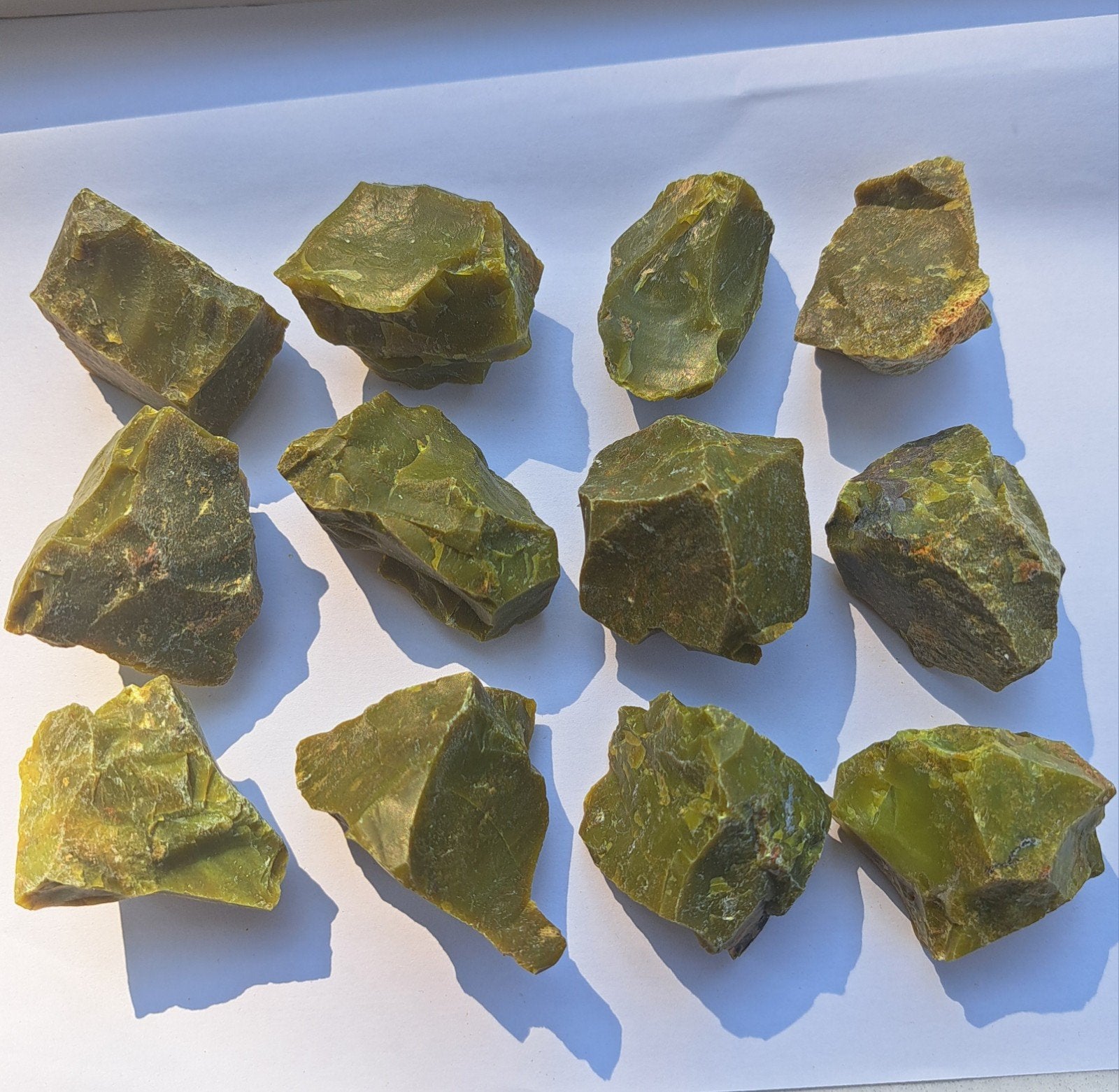 Ruwe Groene Opaal edelsteen verzameling mineralen edelstenen, Ophalen of Verzenden