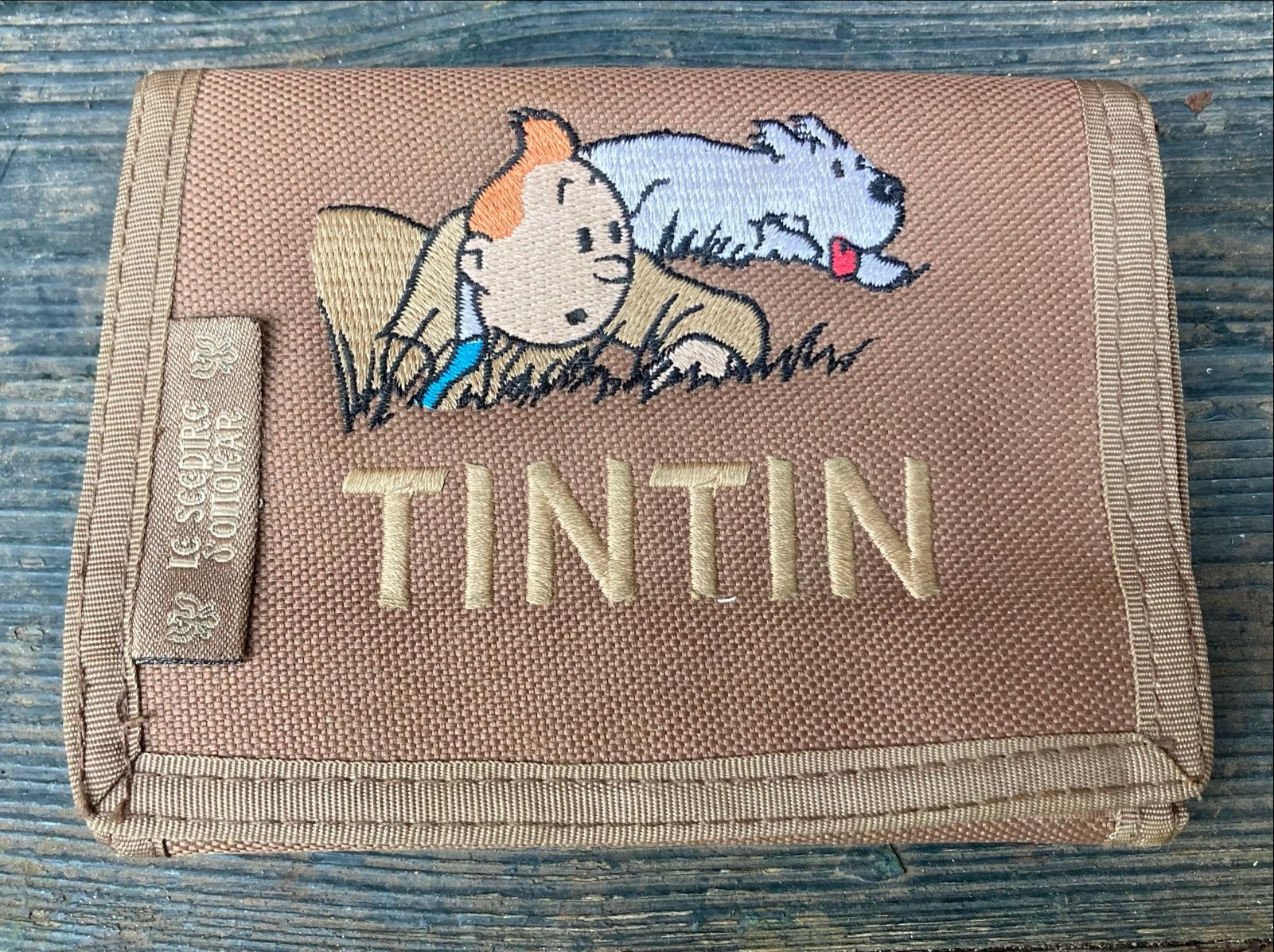 Tim Tim Kuifje strip portemonnee voor verzamelaars, Ophalen of Verzenden, Gebruikt, Bruin, Overige merken