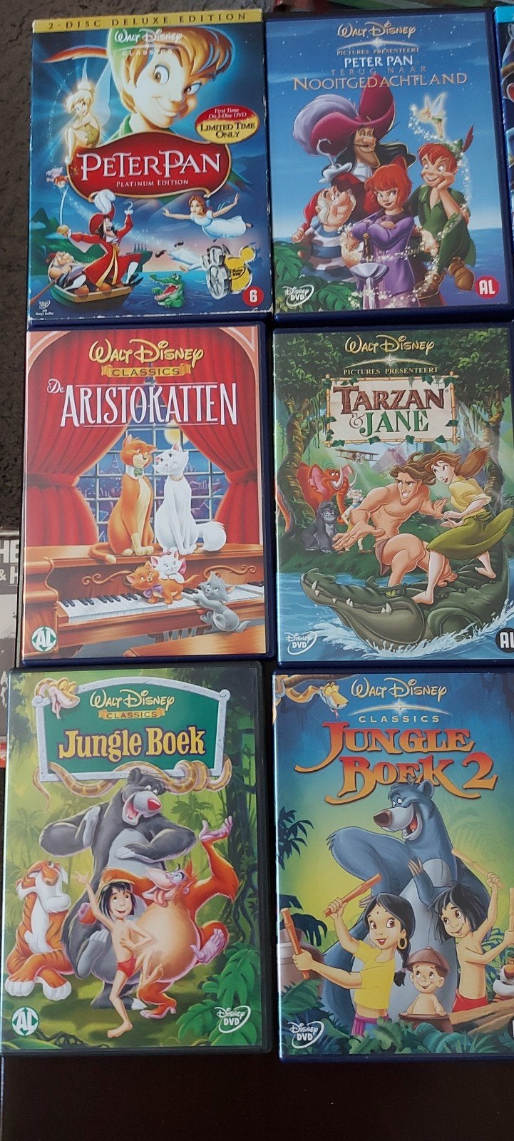 jungle boek (30 verscillende disney dvd s), Alle leeftijden, Ophalen of Verzenden, Zo goed als nieuw