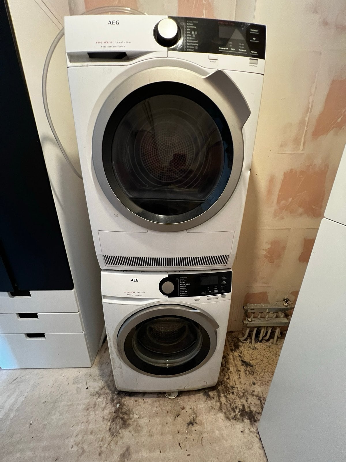 AEG Wasmachine en Condensdroger - 8000 Serie, Ophalen, Gebruikt, Voorlader, 85 tot 90 cm