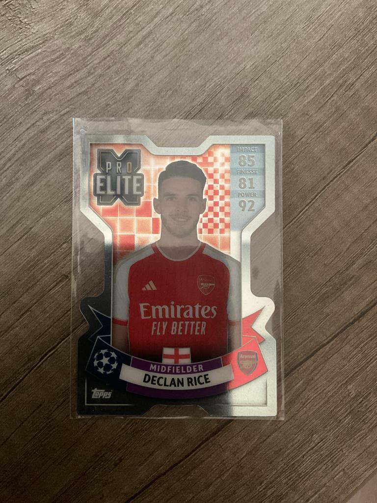Declan Rice Voetbal Plaatje - Topps Pro Elite Arsenal, Ophalen of Verzenden, Zo goed als nieuw, Buitenlandse clubs, Poster, Plaatje of Sticker