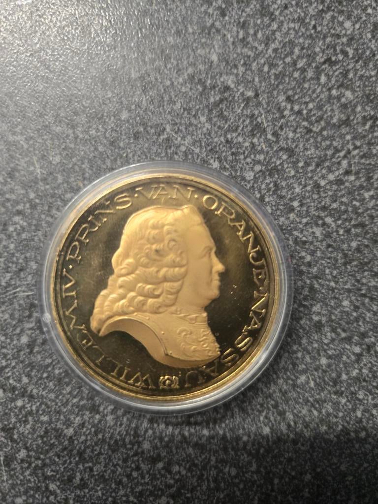 Mooie gouden munt Willem van Oranje, Postzegels en Munten, Munten | Nederland, Ophalen, Vóór koninkrijk, Losse munt, Goud