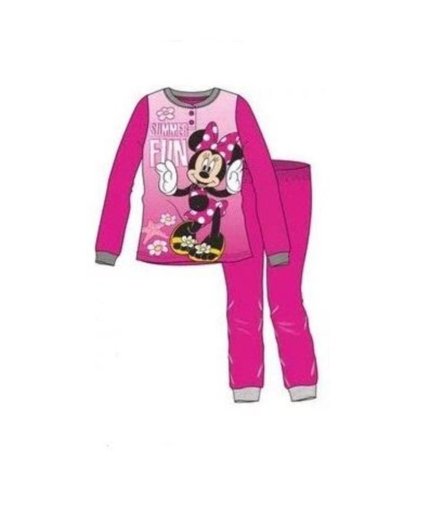 Minnie Mouse Pyjama Fuchsia - Maat 128 - Katoen, Nacht- of Onderkleding, Meisje, Minnie Mouse, Nieuw