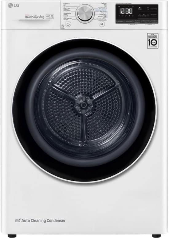 LG RH80V9AV4N warmtepompdroger 8 kg met Dual Inverter Heat, Triple J Online, Info@triplejonline.nl, De Spinnekop 9