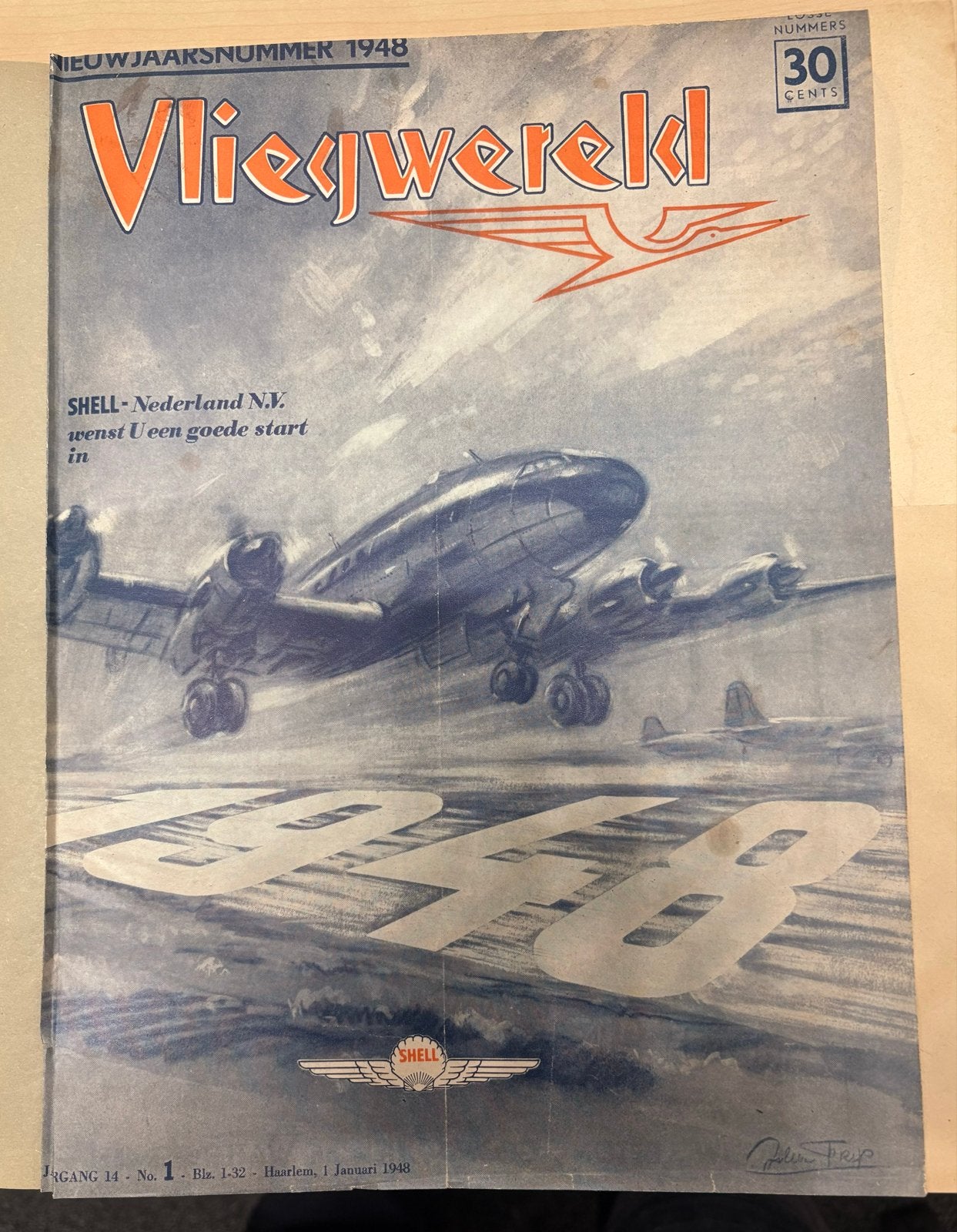 Vliegwereld - Volledige jaargang 1948, Ophalen of Verzenden, Gelezen