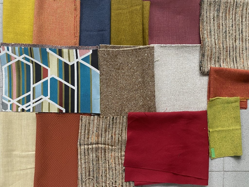 Bundel Meubelstoffen Maharam Febrik De Ploeg Fanny Aronsen, Hobby en Vrije tijd, Wol, Meerkleurig, 120 cm of meer, Nieuw
