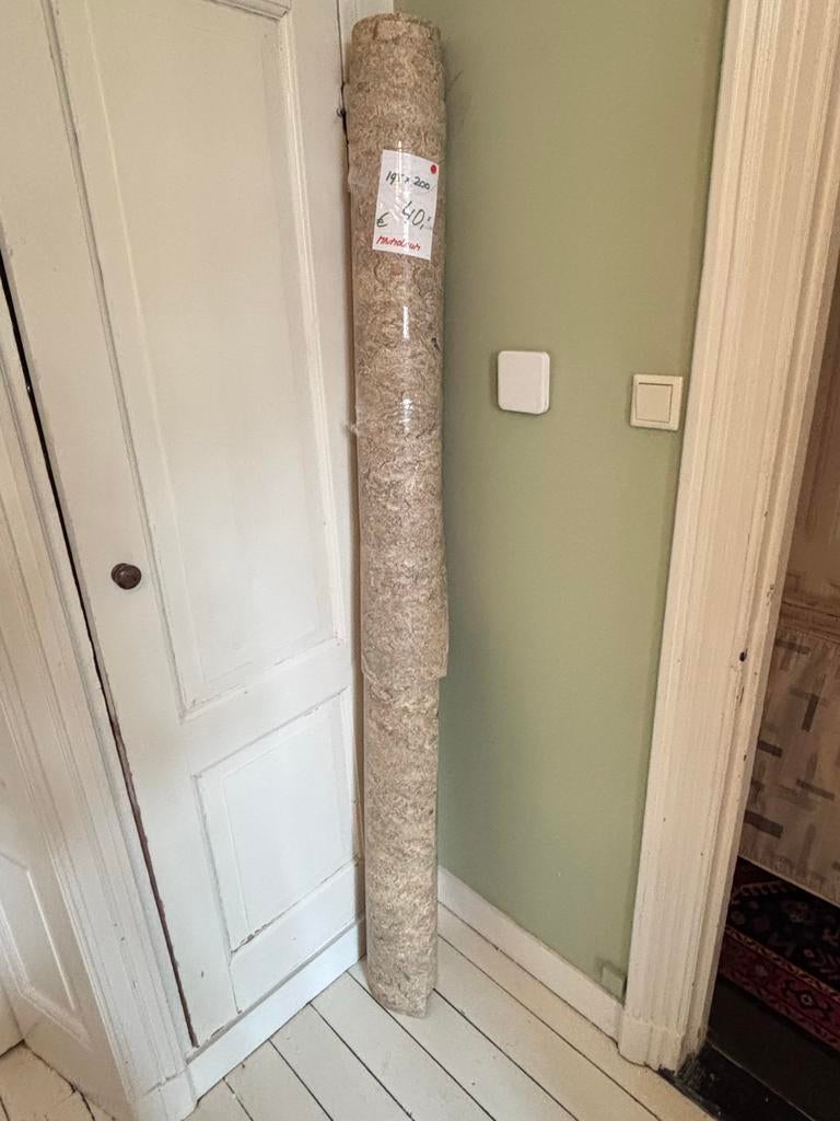 Rol marmoleum / linoleum - 195x200 (hoek uit), Gebruikt, Beige, 150 tot 200 cm, 200 cm of meer