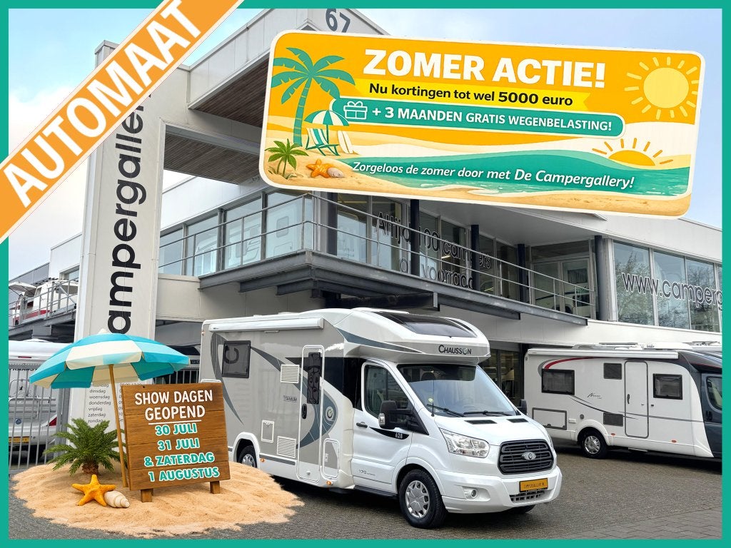 Chausson Titanium 628 AUTOMAAT QUEENSBED CAMERA ZONNEPANEEL, Automaat, Ringverwarming, 6 tot 7 meter, Diesel