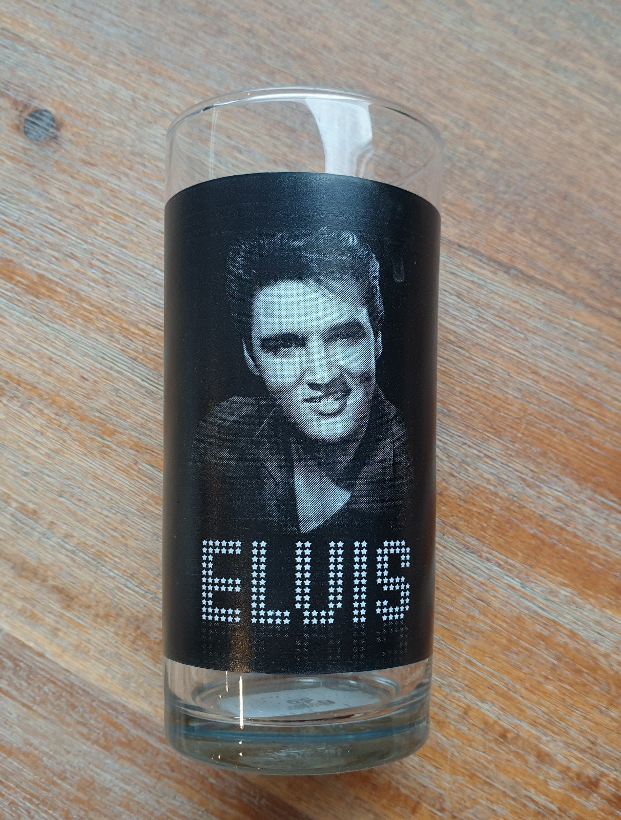 Vintage Elvis Presley Drinkglas, Nadir Figueiredo €10 -, Ophalen of Verzenden, Zo goed als nieuw, Gebruiksvoorwerp