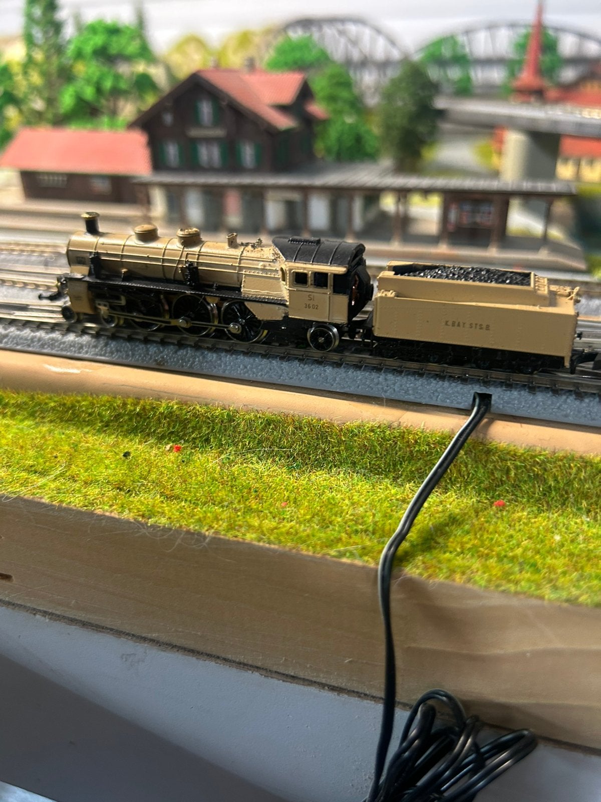 Marklin z spoor stoomlok met tender, Wisselstroom, Locomotief, Ophalen of Verzenden, Zo goed als nieuw