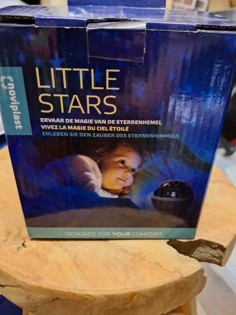Draaiende, lichtgevende sterrenlamp kinderkamer, Ophalen of Verzenden, Zo goed als nieuw, Lamp