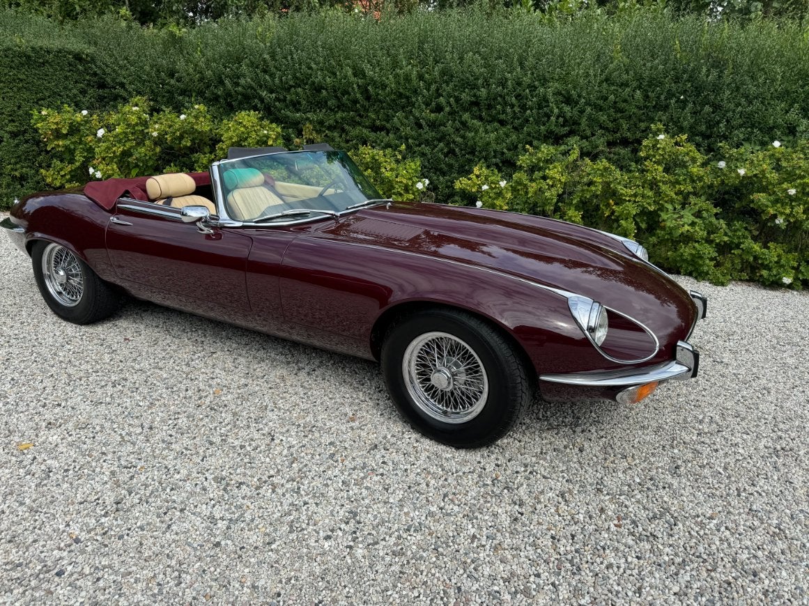 Jaguar E-Type 5.3 V12 | Cabrio | Gerestaureerd, Auto's, Automaat, Cabriolet, Leder, Bedrijf