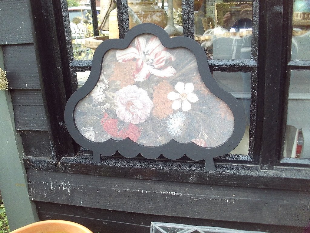 Decoratief raamhor met bloemetjespatroon - 68x53 cm, Antiek en Kunst, Ophalen
