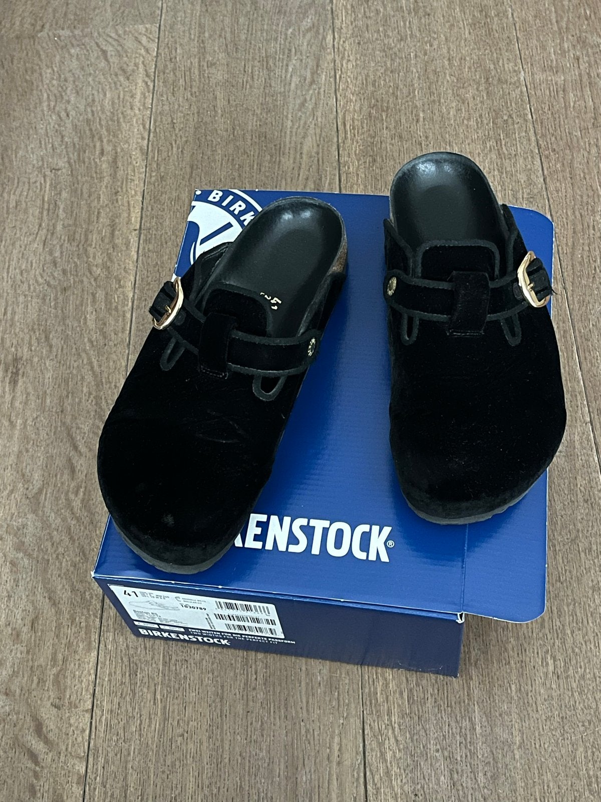 Zwarte Birkenstock Boston klompen - Maat 41, Ophalen of Verzenden, Gedragen, Zwart, Slippers