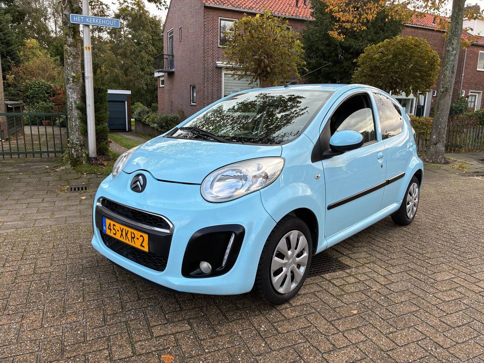 Citroën C1 1.0i 68PK 5D 2012 Blauw airco zeer nette staat!, Voorwielaandrijving, C1, Origineel Nederlands, Bedrijf