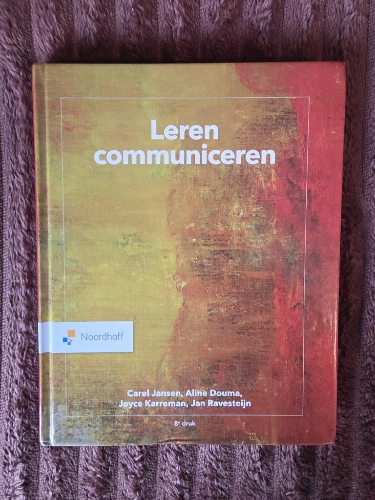 Leren communiceren - 8e herziene druk - Noordhoff, Boeken, Diverse auteurs, Zo goed als nieuw, Alpha, HBO