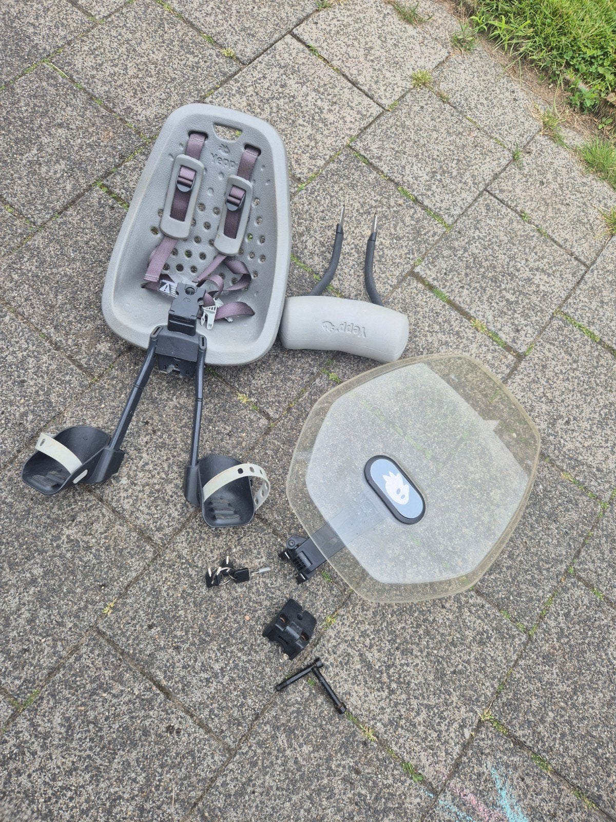 Yepp fietszitje met accessoires, Ophalen, Gebruikt