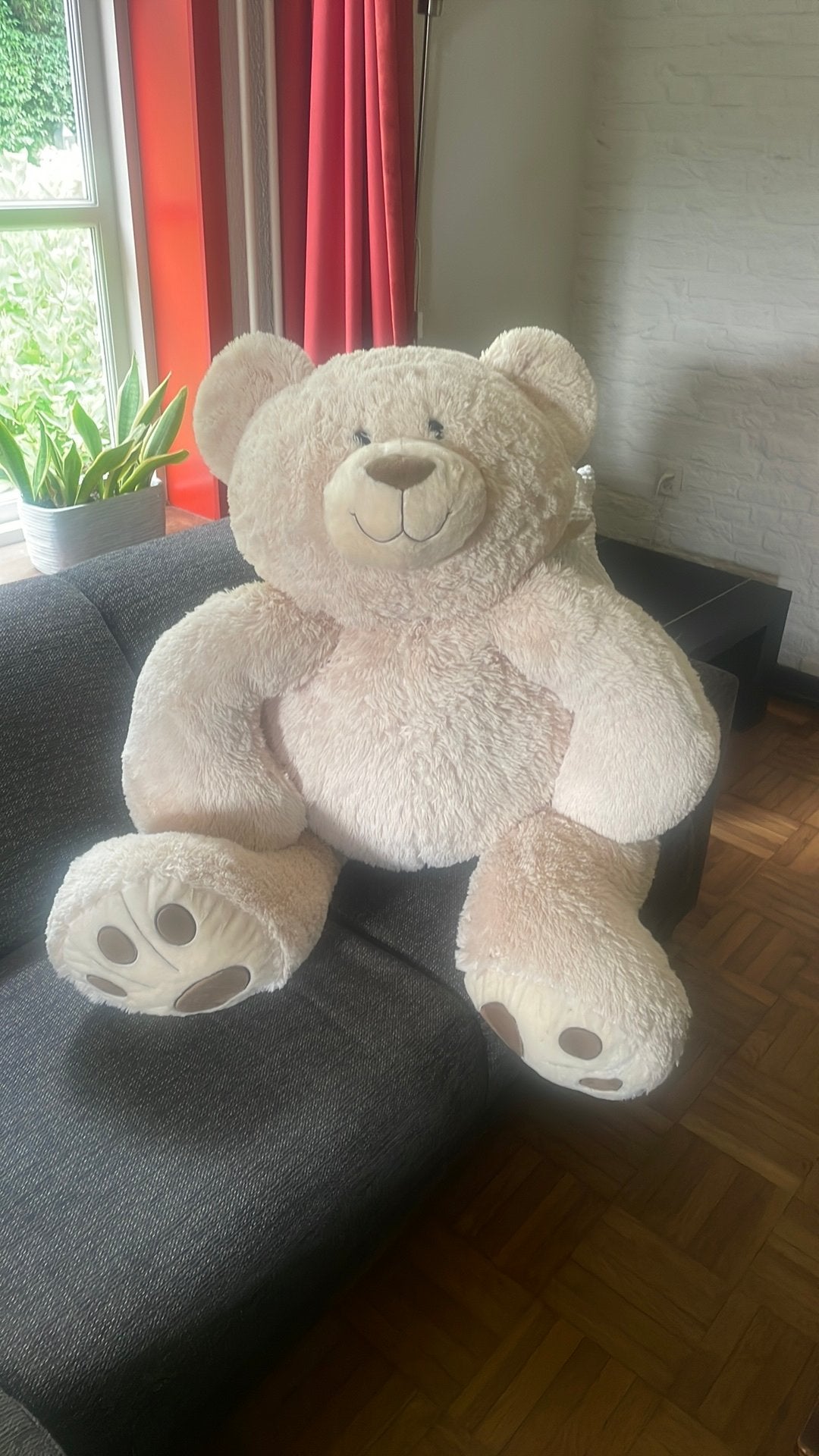 Grote knuffel beer van wel 150cm, Ophalen, Beer, Nieuw, Wit