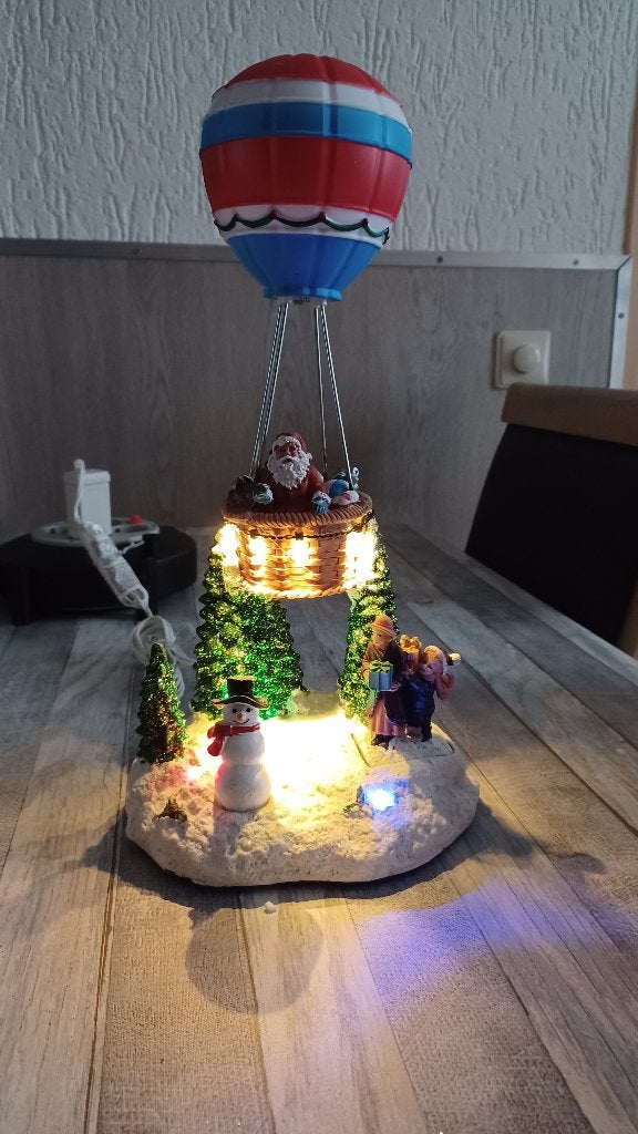 Kerstdecoratie Kerstman in Luchtballon, Verzenden, Zo goed als nieuw