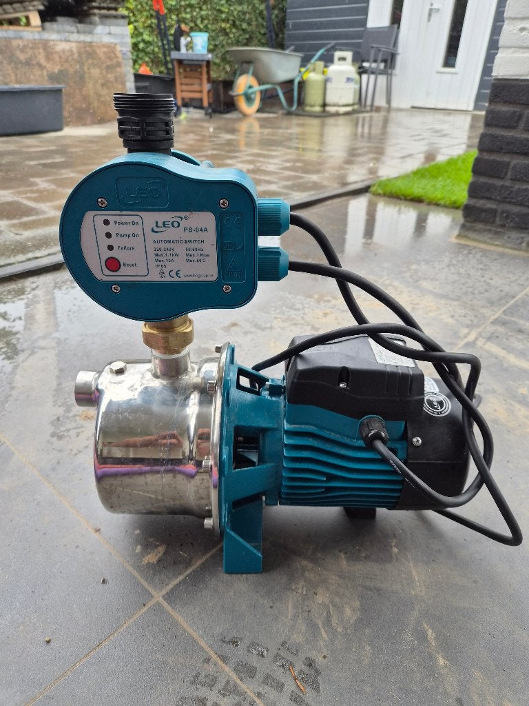 Waterpomp leo ajm90 aanzuig, Ophalen of Verzenden, Gebruikt, Elektrisch, Beregeningspomp