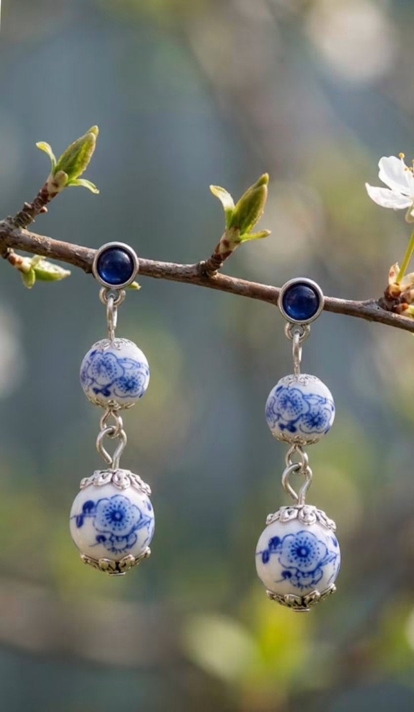 Superleuk .. deze oorbellen van Heinen Delfts blauw  NIEUW, Ophalen of Verzenden, Nieuw, Blauw, Overige materialen