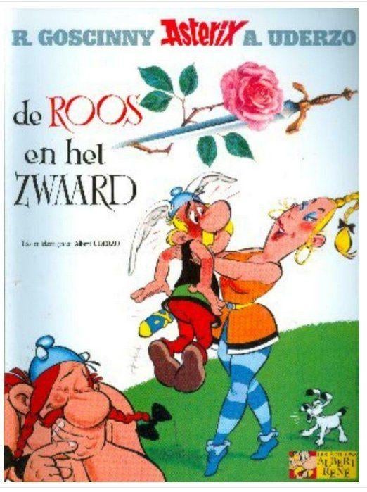 Asterix De roos en het zwaard NR0423, Gelezen, Verzenden, Eén stripboek, R. Goscinny, A. Uderzo, Jean-Yves Ferri, Didier Conrad