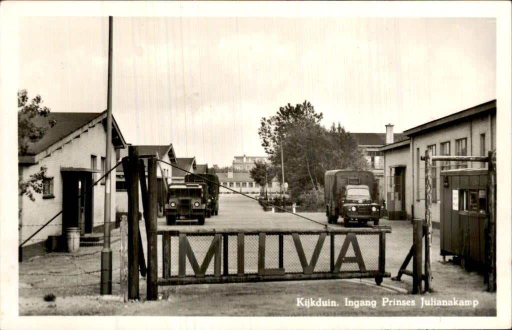 Kijkduin - Ingang Prinses Julianakamp - Poort, Ophalen of Verzenden, 1940 tot 1960, Gelopen, Zuid-Holland