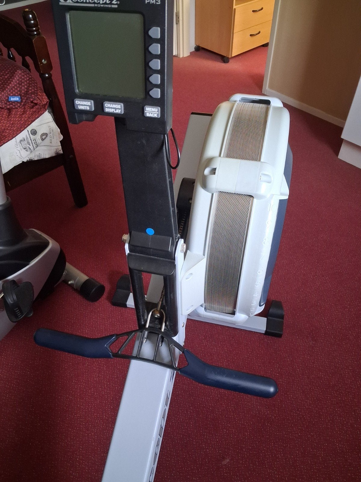Concept2 Roeitrainer PM3 - Zo goed als nieuw, Ophalen, Benen, Zo goed als nieuw, Metaal