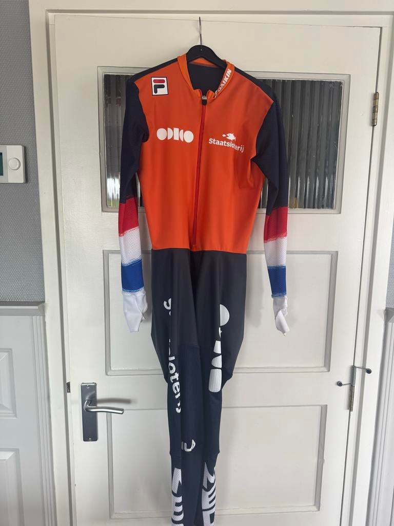 Nederland Schaatspak rubber maat S, Ophalen of Verzenden, Zo goed als nieuw, Overige typen, Overige merken
