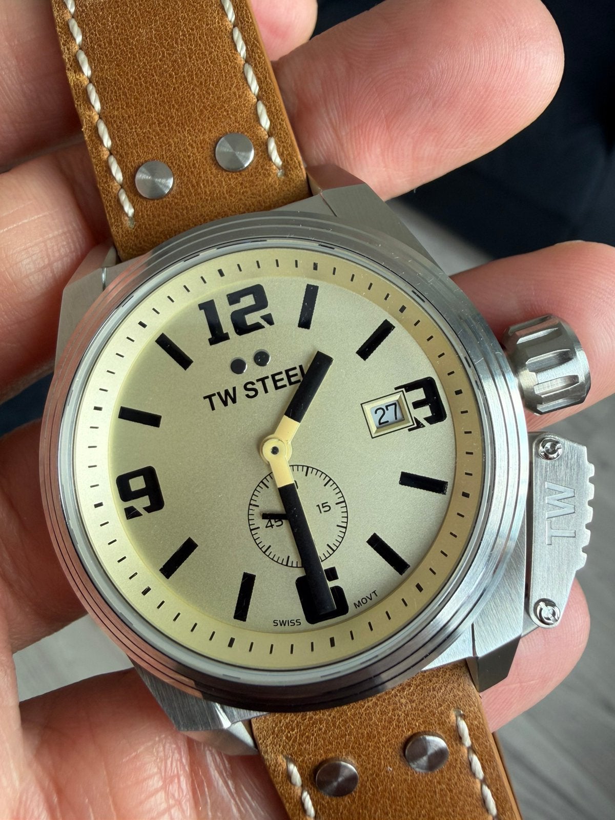 TW STEEL swiss made limited edtion nieuw en ongebruikt, Overige merken, Leer, Staal, Polshorloge